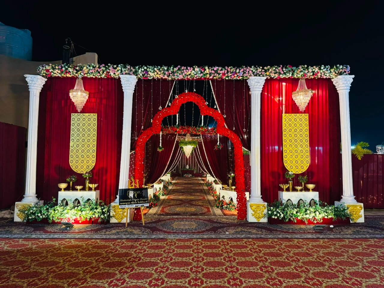 Venue styling decor
